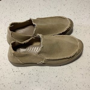 Crocs Slip-On Shoes Loafers Santa Cruz Men’s Size 11 M Light Brown Tan